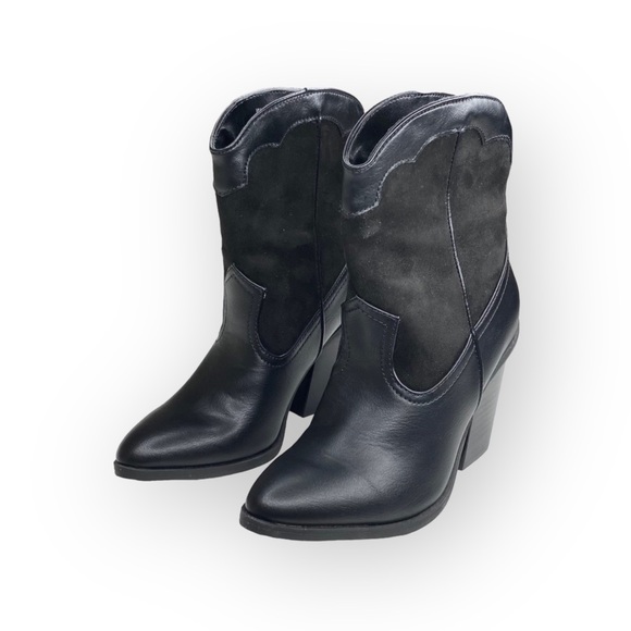 new Dolce Vita ⌘ Nichole Western Chunky Heel Sleek Cowboy Boot ⌘ Black ⌘ 6.5M - Picture 10 of 16
